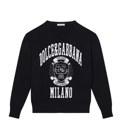 DOLCE & GABBANA DOLCE&GABBANA KIDS COTTON LOGO SWEATER