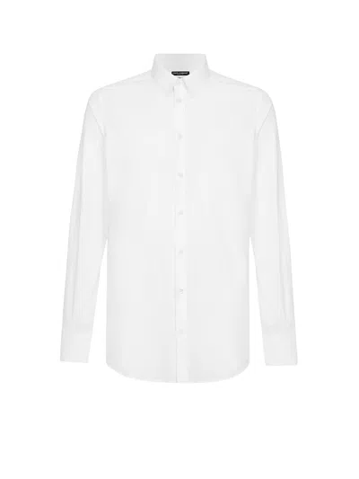 DOLCE & GABBANA COTTON SHIRT WITH BACK PINCES