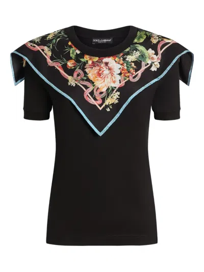 DOLCE & GABBANA COTTON-SILK T-SHIRT