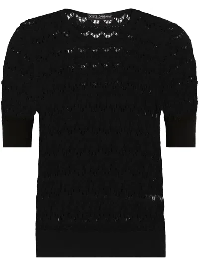 DOLCE & GABBANA CROCHET-KNIT T-SHIRT