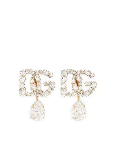 DOLCE & GABBANA CRYSTAL-EMBELLISHED EARRINGS