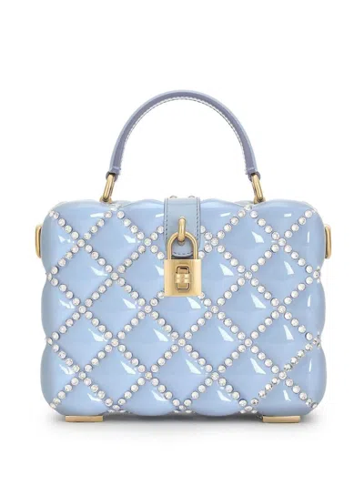 DOLCE & GABBANA CRYSTAL-EMBELLISHED PADLOCK MINI BAG