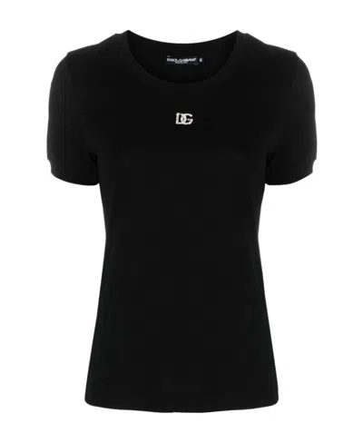 DOLCE & GABBANA DOLCE  GABBANA DG EMBELLISHED CREWNECK T-SHIRT