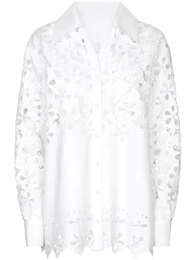 DOLCE & GABBANA CUT-OUT COTTON SHIRT