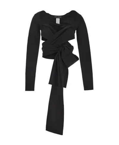 DOLCE & GABBANA DOLCE  GABBANA KIM JERSEY MILANO LONG-SLEEVED TOP