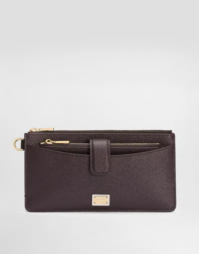 DOLCE & GABBANA DAUPHINE CALFSKIN CARD HOLDER