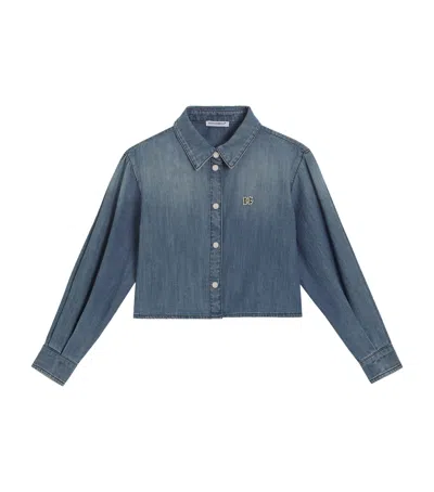 DOLCE & GABBANA DENIM CROPPED SHIRT