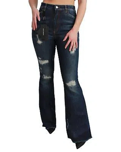 DOLCE & GABBANA DOLCE & GABBANA DENIM HIGH WAIST FLARE JEANS - PANTS - BLUE -SIZE 38