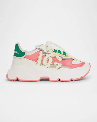 DOLCE & GABBANA DG COLORBLOCK DRAWSTRING RUNNER SNEAKERS