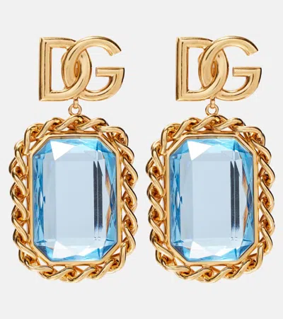 DOLCE & GABBANA DG EMBELLISHED CLIP-ON EARRINGS