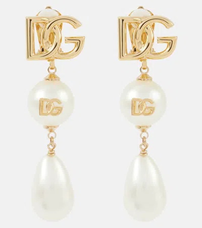 DOLCE & GABBANA DG FAUX PEARL EARRINGS