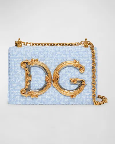 DOLCE & GABBANA DG GIRLS FLAP BOUCLE CROSSBODY BAG