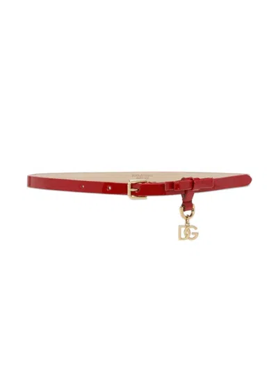 DOLCE & GABBANA DG-LOGO LEATHER BELT