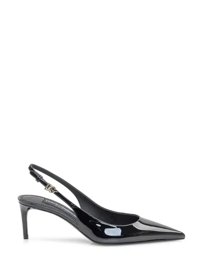 DOLCE & GABBANA DOLCE & GABBANA DG PATENT LEATHER SLINGBACK