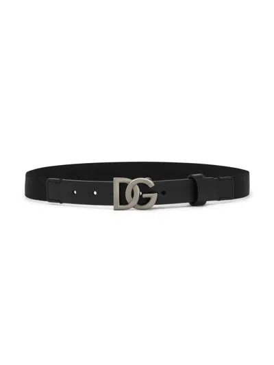 DOLCE & GABBANA DG PLAQUE ELASTICATED BELT