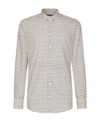 DOLCE & GABBANA DOLCE  GABBANA ALL-OVER LOGO PRINTED BUTTONED SHIRT