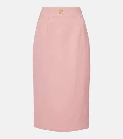 DOLCE & GABBANA DG VIRGIN WOOL PENCIL SKIRT