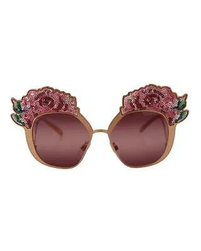 DOLCE & GABBANA DOLCE & GABBANA DG4336 ROSE EMBELLISHED SUNGLASSES - PINK -SIZE ONE SIZE