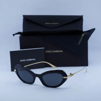 DOLCE & GABBANA DOLCE & GABBANA DG4473 501/87 BLACK/DARK GREY 52-21-140 SUNGLASSES AUTHENTIC