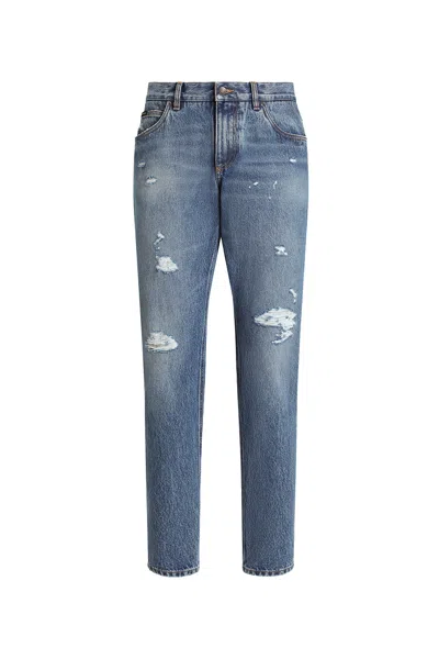 DOLCE & GABBANA DOLCE  GABBANA DISTRESSED JEANS