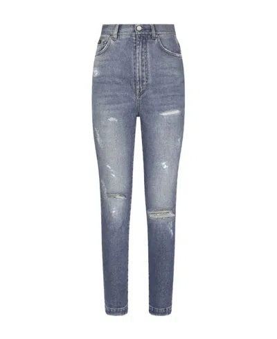 DOLCE & GABBANA DOLCE  GABBANA DISTRESSED GRACE JEANS