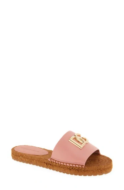 DOLCE & GABBANA DOLCE&GABBANA DG LOGO ESPADRILLE FLAT SANDAL