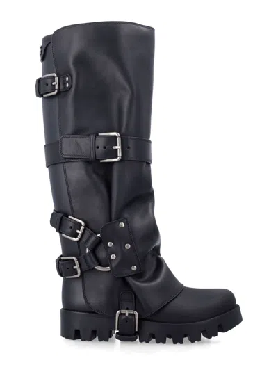 DOLCE & GABBANA DOLCE & GABBANA DOLCE & GABBANA RUBBER AND LEATHER BOOTS