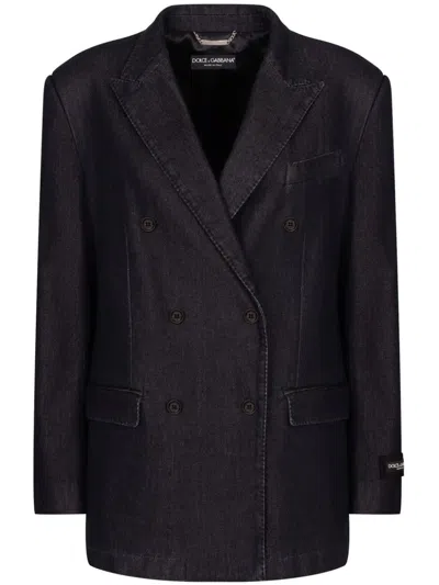 DOLCE & GABBANA DOUBLE-BREASTED PEAK-LAPEL JACKET