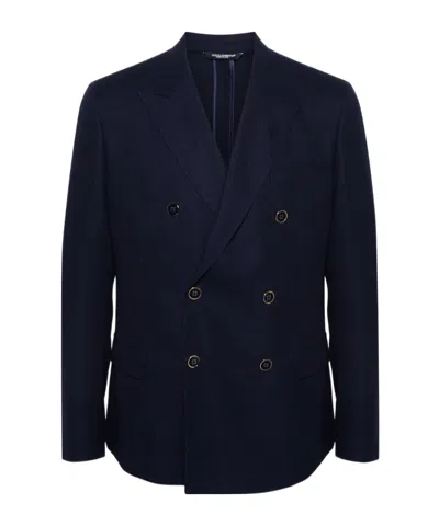 DOLCE & GABBANA DOLCE  GABBANA DOUBLE-BREASTED LONG-SLEEVED BLAZER