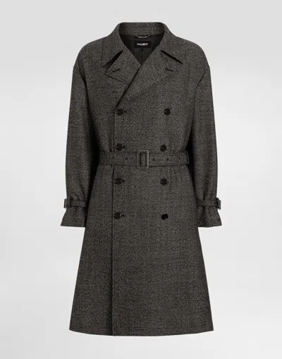 DOLCE & GABBANA DOUBLE-BREASTED WOOL TRENCH