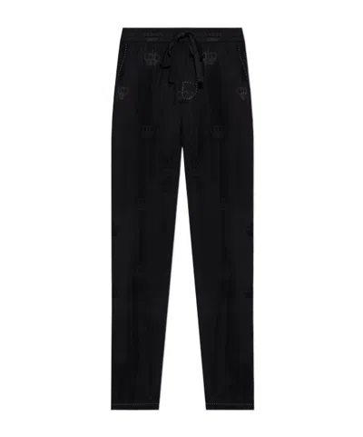 DOLCE & GABBANA DOLCE  GABBANA DRAWSTRING STRAIGHT-LEG TROUSERS