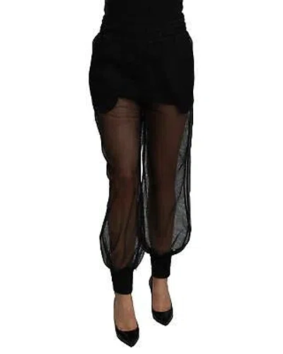 DOLCE & GABBANA DOLCE & GABBANA DURCHSCHAUENDE JOGGINGHOSE - PANTS - BLACK -SIZE 42