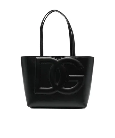 DOLCE & GABBANA DOLCE  GABBANA DG LOGO EMBOSSED SMALL TOTE BAG