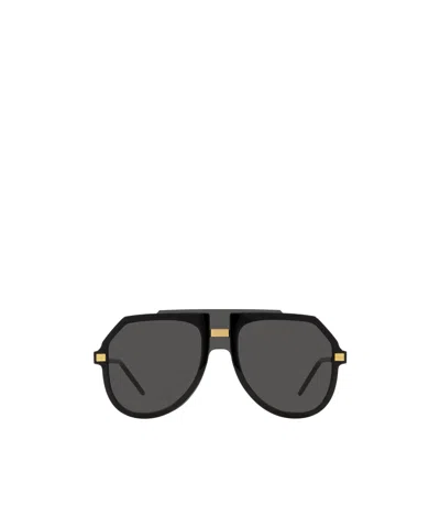 DOLCE & GABBANA DOLCE  GABBANA EYEWEAR AVIATOR FRAME SUNGLASSES