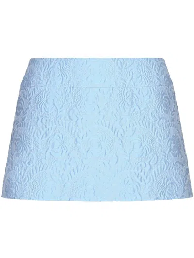 DOLCE & GABBANA DNA FITTED BROCADE MINI SKIRT