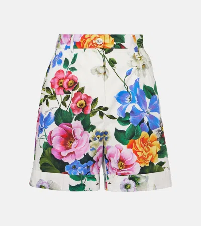 DOLCE & GABBANA FLORAL COTTON SHORTS