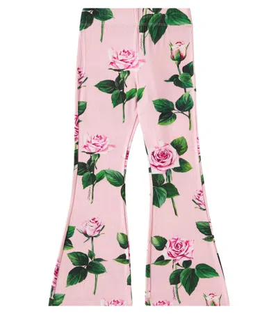 DOLCE & GABBANA FLORAL FLARED SWEATPANTS