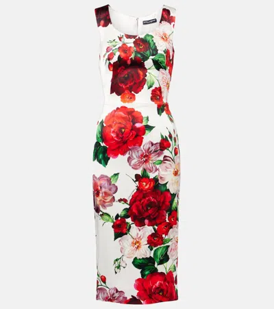 DOLCE & GABBANA FLORAL MIDI DRESS