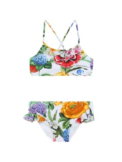 DOLCE & GABBANA FLORAL-PRINT BIKINI SET