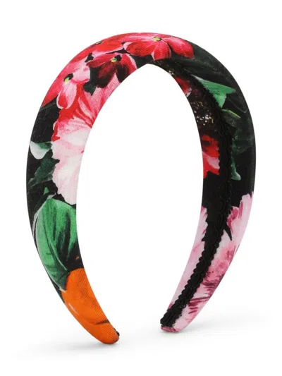 DOLCE & GABBANA FLORAL-PRINT HEADBAND