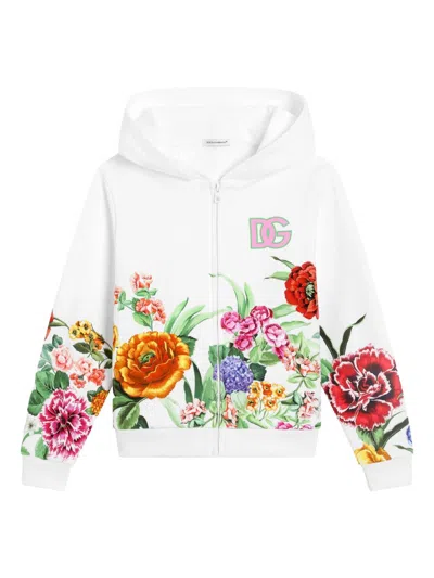 DOLCE & GABBANA FLORAL-PRINT HOODIE