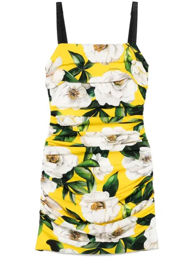DOLCE & GABBANA FLORAL-PRINT MINI DRESS