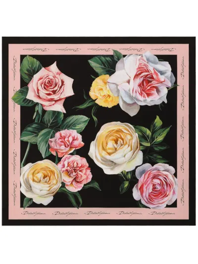 DOLCE & GABBANA FLORAL-PRINT SCARF
