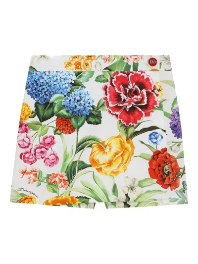 DOLCE & GABBANA FLORAL-PRINT SKIRT