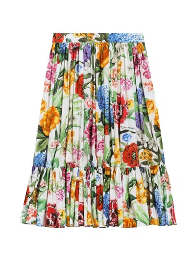 DOLCE & GABBANA FLORAL-PRINT SKIRT