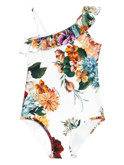 DOLCE & GABBANA FLORAL-PRINT SWIMSUIT