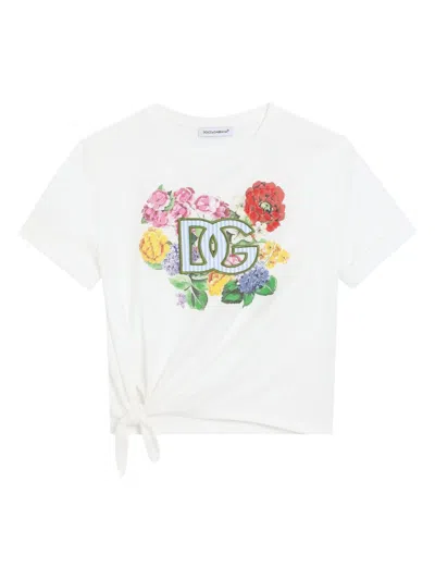 DOLCE & GABBANA FLORAL-PRINT T-SHIRT