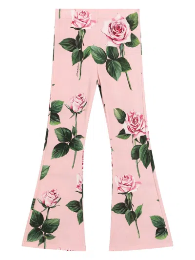 DOLCE & GABBANA FLORAL-PRINT TROUSERS