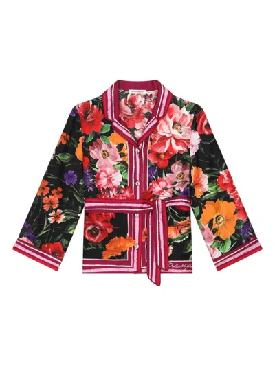 DOLCE & GABBANA FLORAL PRINT TWILL SHIRT