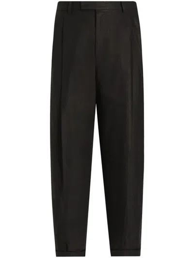 DOLCE & GABBANA FOLDED-EDGE TROUSERS